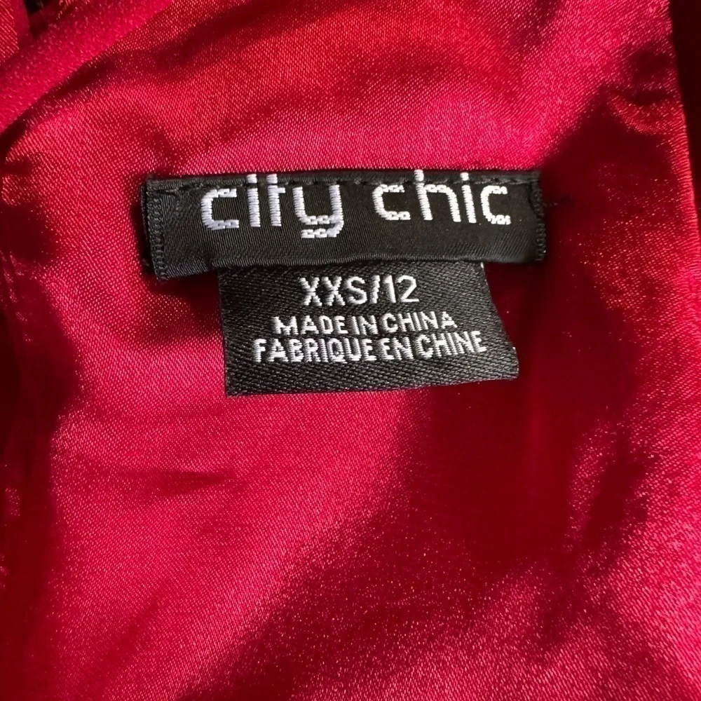 City‎ Chic Love Siren Ruffled Cold Shoulder Tulip Midi Dress Size 12 New